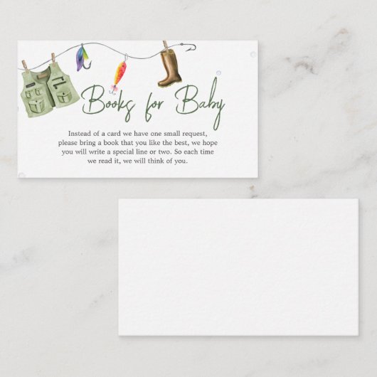 Little Fisherman Baby Shower Books for Baby Begleitkarte (Vorne/Hinten)
