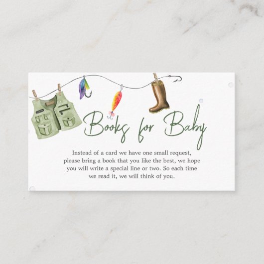 Little Fisherman Baby Shower Books for Baby Begleitkarte (Vorderseite)