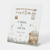 Little Fisherman Baby Shower Cards und Geschenke S Sockelschild (Vorderseite)