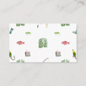 Little Fisherman Baby Shower Diaper Raffle Card Platzkarte (Rückseite)