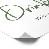 Little Fisherman Baby Shower Drinks Poster (Ecke)