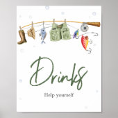 Little Fisherman Baby Shower Drinks Poster (Vorne)