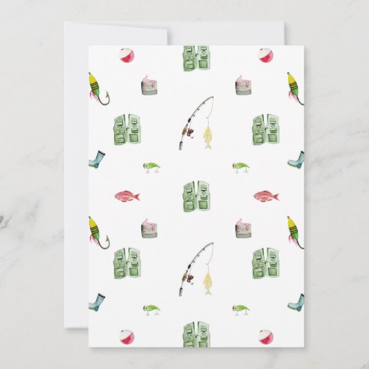 Little Fisherman Baby Shower Einladung (Rückseite)