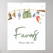 Little Fisherman Baby Shower Favoriten Poster (Vorne)