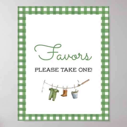 Little Fisherman Baby Shower Favors Poster (Vorne)