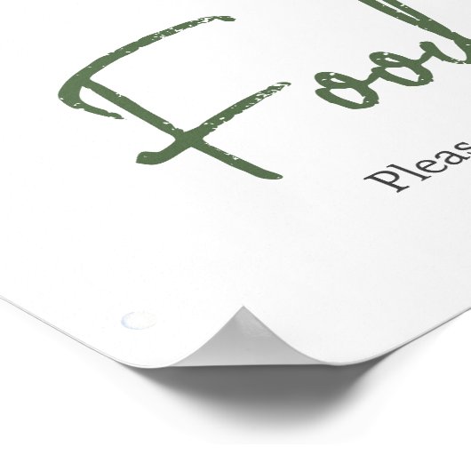 Little Fisherman Baby Shower Food Poster (Ecke)