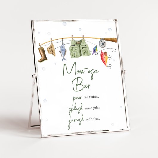 Little Fisherman Baby Shower Mama Osa Bar Poster
