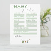 Little Fisherman Baby Shower Predictions Card Einladung (Stehend Vorderseite)