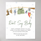 Little Fisherman Baby Shower Say Baby nicht Poster (Vorne)