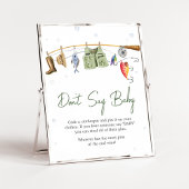 Little Fisherman Baby Shower Say Baby nicht Poster