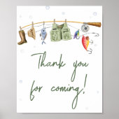 Little Fisherman Baby Shower Vielen Dank für Ihr K Poster (Vorne)