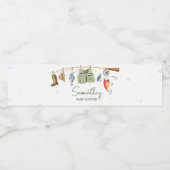 Little Fisherman Baby Shower Wasserflaschenetikett (Einzelnes Label)