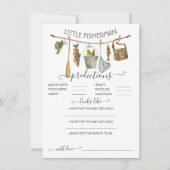 Little Fisherman Clothesline Baby Predictions Game Einladung (Vorderseite)
