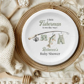 Little Fisherman Clothesline Fishing Baby Shower Pappteller