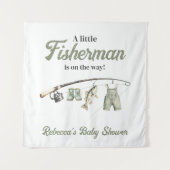 Little Fisherman Clothesline Fishing Baby Shower Wandteppich (Vorderseite)