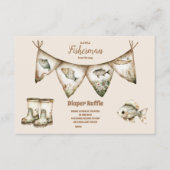 Little Fisherman Fishing Baby Showe Diapper Raffle Begleitkarte (Vorderseite)