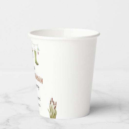 Little Fisherman Fishing Baby Shower Cups Pappbecher (Links)