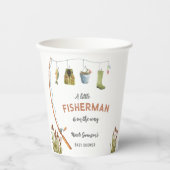 Little Fisherman Fishing Baby Shower Cups Pappbecher (Vorderseite)