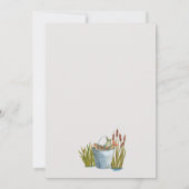 Little Fisherman Fishing Baby Shower Einladung (Rückseite)