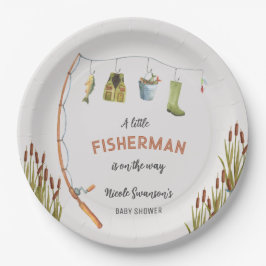 Little Fisherman Fishing Baby Shower Paper Teller