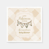 Little Fisherman Fishing Baby Shower Serviette (Vorderseite)
