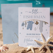Little Fisherman Fishing Reel Baby Shower Einladung