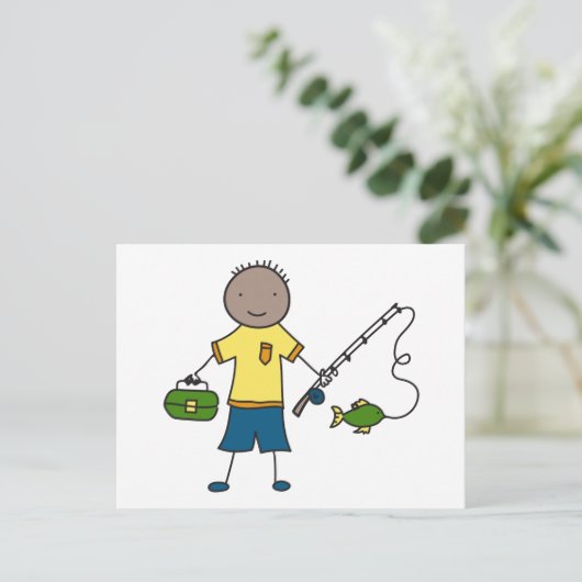 Little Fisherman Postkarte (Stehend Vorderseite)