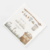 Little Fisherman Reel in Joy Baby Shower Serviette (Ecke)