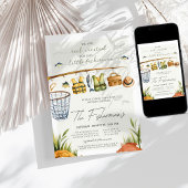 Little Fisherman Rustic Boy Baby Shower Einladung