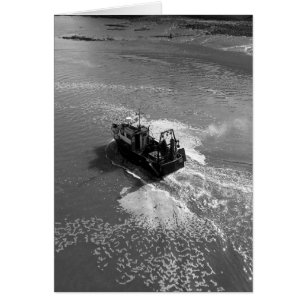 Little Fishing Trawler, Cardiff, Wales - B&W
