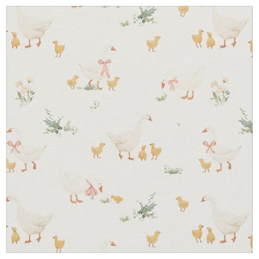 Little Floaters - Mama Goose with Goslings M  Stoff (Nahaufnahme)