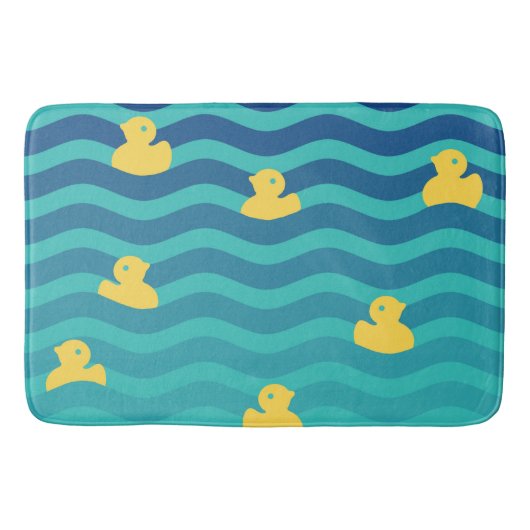 Little Floating Yellow Ducks Badematte (Vorderseite)
