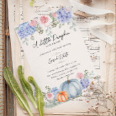 Little Floral Pumpkin Halloween Fall Baby Dusche Einladung