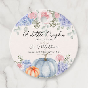 Little Floral Pumpkin Halloween Fall Baby Dusche Geschenkanhänger