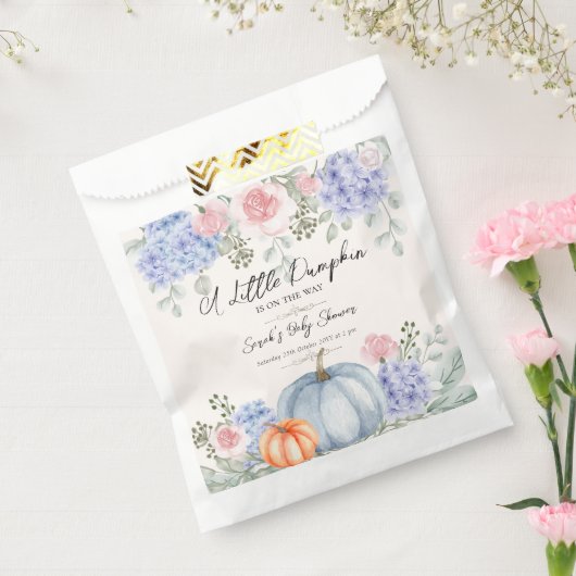 Little Floral Pumpkin Halloween Fall Baby Dusche Geschenktütchen (Versiegelt)