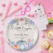 Little Floral Pumpkin Halloween Fall Baby Dusche Pappteller (Party)