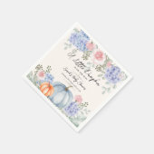 Little Floral Pumpkin Halloween Fall Baby Dusche Serviette (Ecke)