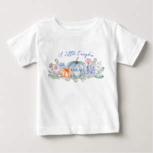 Little Floral Pumpkin Halloween Fall Baby Dusche T-shirt