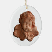 LITTLE FLORENTINE ANGEL Red Ruby Gem Stone Keramikornament (Rechts)