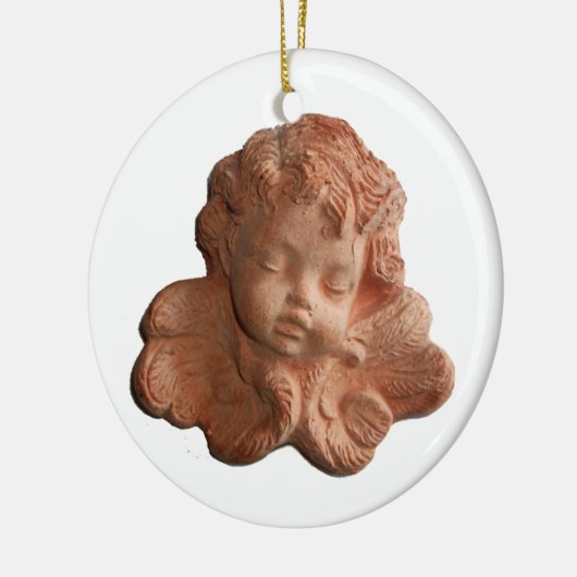 LITTLE FLORENTINE ANGEL Red Ruby Gem Stone Keramikornament (Links)