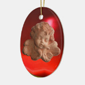 LITTLE FLORENTINE ANGEL Red Ruby Gem Stone Keramikornament (Links)
