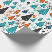 Little Forest Aquamarin-Orange Packpapier (Ecke)