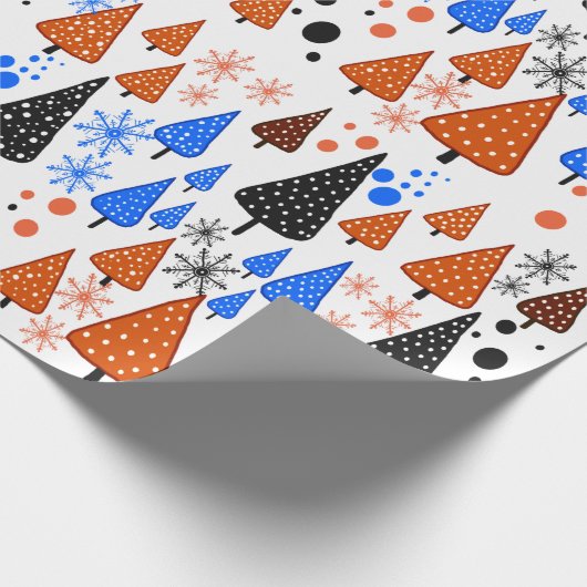 Little Forest Blue Orange Packpapier (Ecke)