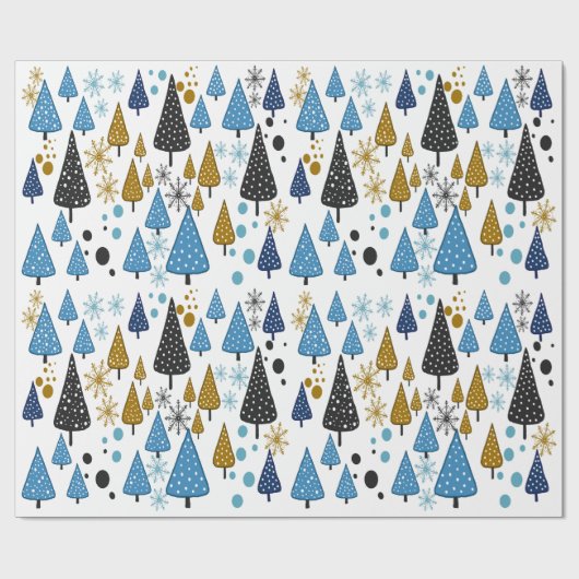 Little Forest Blue Packpapier (Flach)