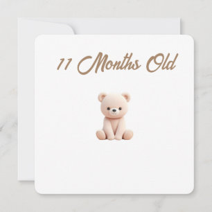 Little Forest Friends Baby-Meilenstein-Karte – 11 Feiertagskarte