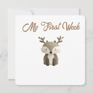Little Forest Friends Baby-Meilenstein-Karte – Mei Feiertagskarte