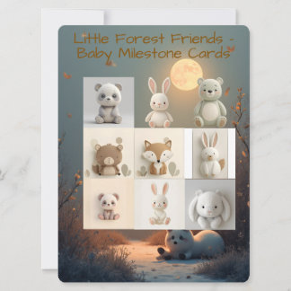 Little Forest Friends Baby-Meilensteinkarten – Kom Feiertagskarte