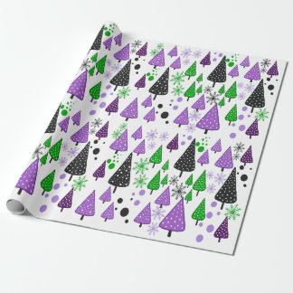 Little Forest Green Lila Packpapier