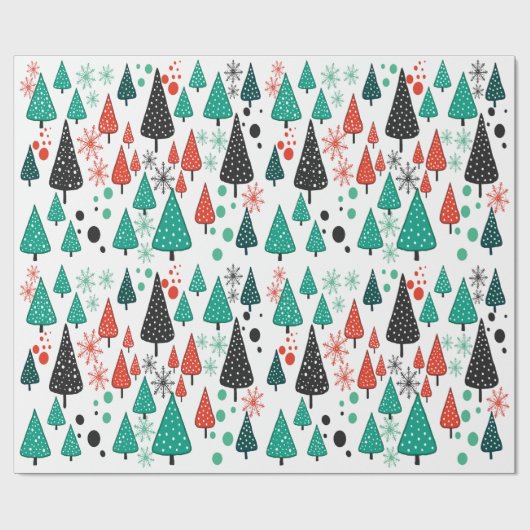 Little Forest Green Orange Packpapier (Flach)