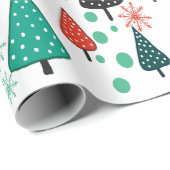 Little Forest Green Orange Packpapier (Rolleneckpunkt)